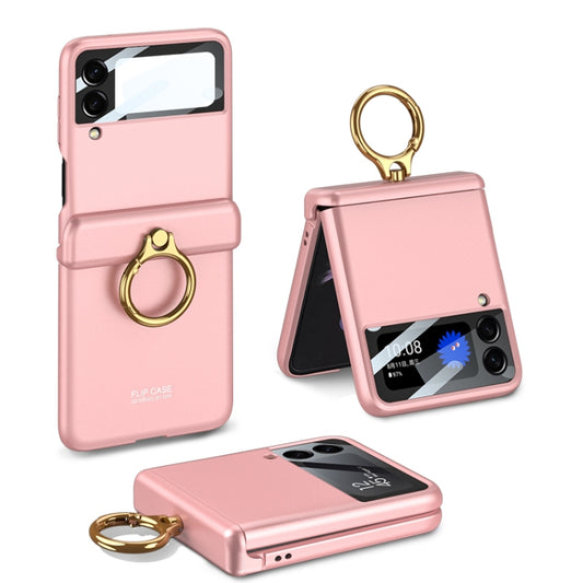 For Samsung Galaxy Z Flip4 GKK Magnetic Hinged Flip Case with Ring Holder(Pink) - Galaxy Z Flip4 5G Cases by GKK | Online Shopping South Africa | PMC Jewellery