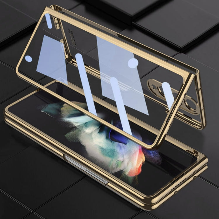 For Samsung Galaxy Z Fold4 GKK Integrated Electroplating + Glass Full Coverage Phone Case(Silver) - free shipping - PMC TechLife - Order now!