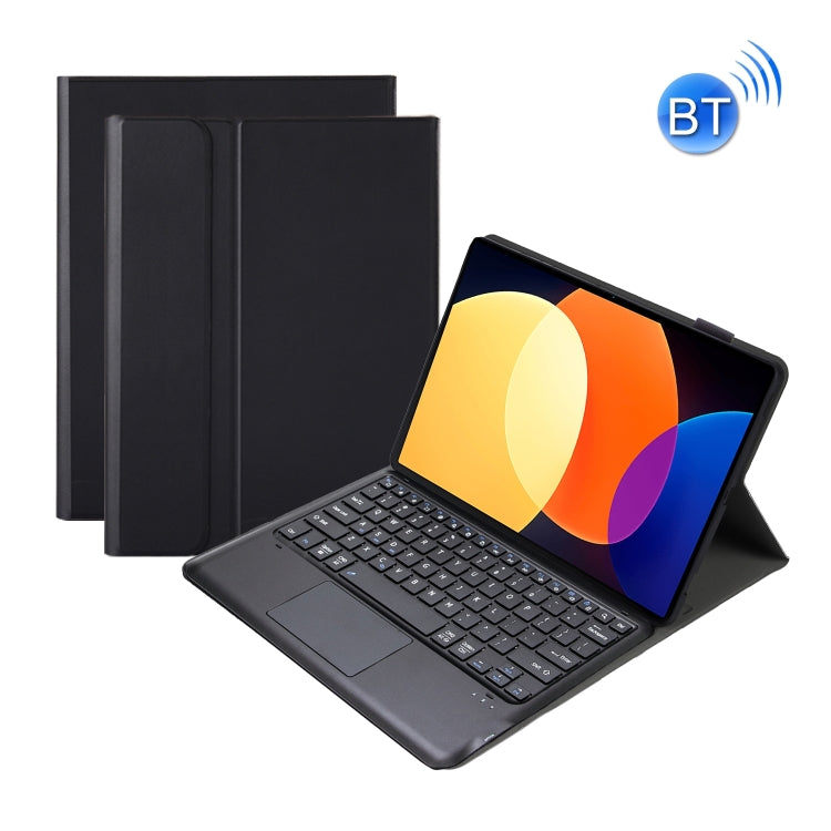 A0N4-A Detachable Sheep Pattern TPU Bluetooth Keyboard Tablet Leather Case with Touchpad For Xiaomi Pad 5 Pro 12.4(Black) - Mi Pad 5 Pro 12.4 Case by PMC Jewellery | Online Shopping South Africa | PMC Jewellery