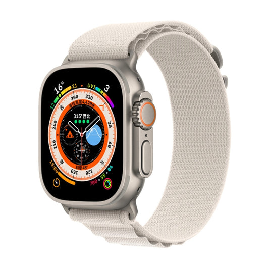 Nylon Loop Watch Band For Apple Watch 46mm / 49mm / 45mm / 44mm(Starlight) - Watch Bands by PMC Jewellery | Online Shopping South Africa | PMC Jewellery | Buy Now Pay Later Mobicred