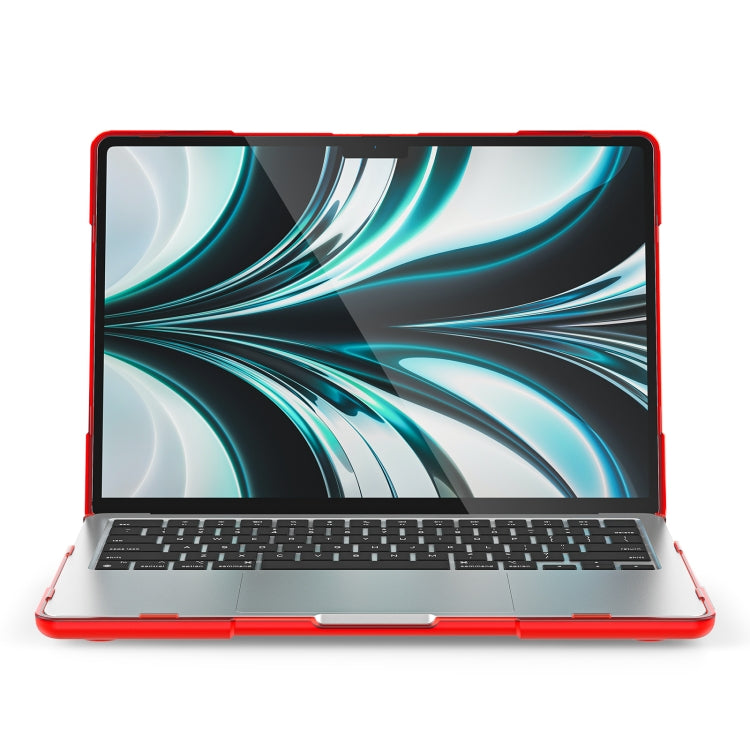 For MacBook Air 13.6 inch A2681 2022 TPU + PC Two-color Anti-fall Laptop Protective Case(Red) - MacBook Air Cases by PMC Jewellery | Online Shopping South Africa | PMC Jewellery