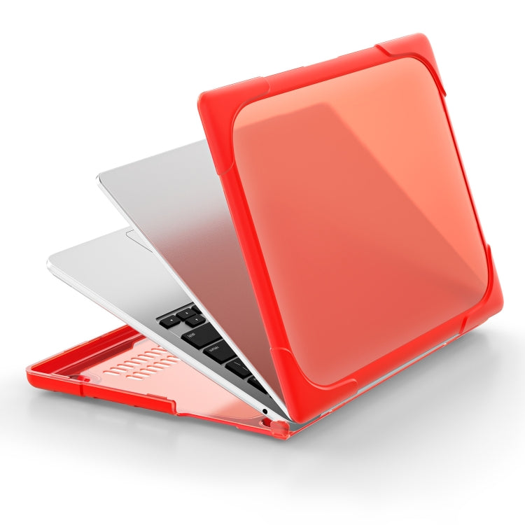 For MacBook Air 13.6 inch A2681 2022 TPU + PC Two-color Anti-fall Laptop Protective Case(Red) - MacBook Air Cases by PMC Jewellery | Online Shopping South Africa | PMC Jewellery