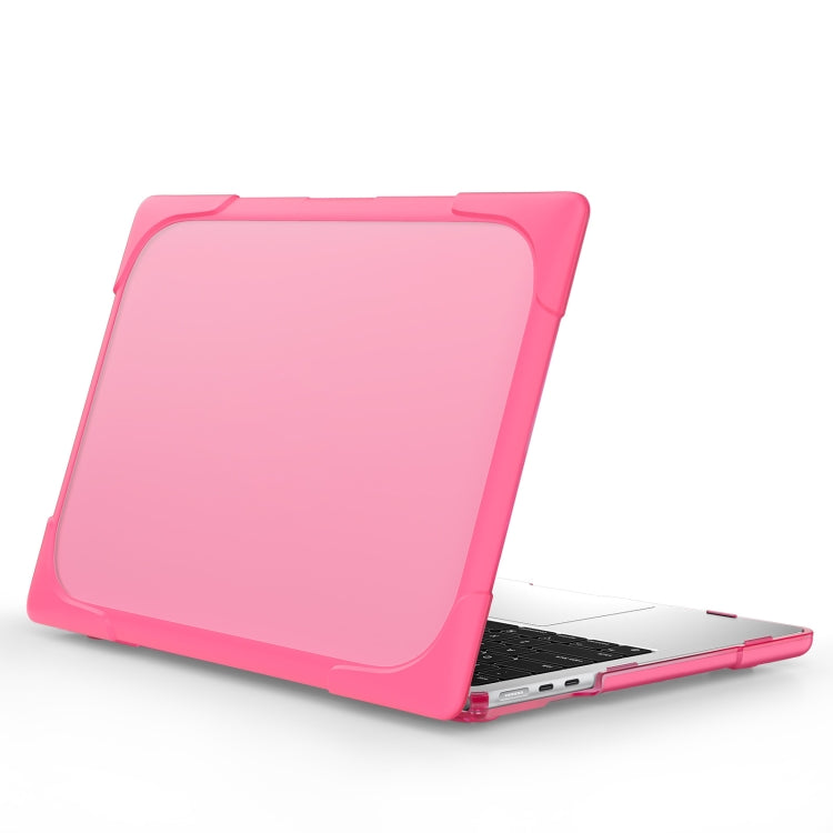 For MacBook Air 13.6 inch A2681 2022 TPU + PC Two-color Anti-fall Laptop Protective Case(Rose Red) - MacBook Air Cases by PMC Jewellery | Online Shopping South Africa | PMC Jewellery