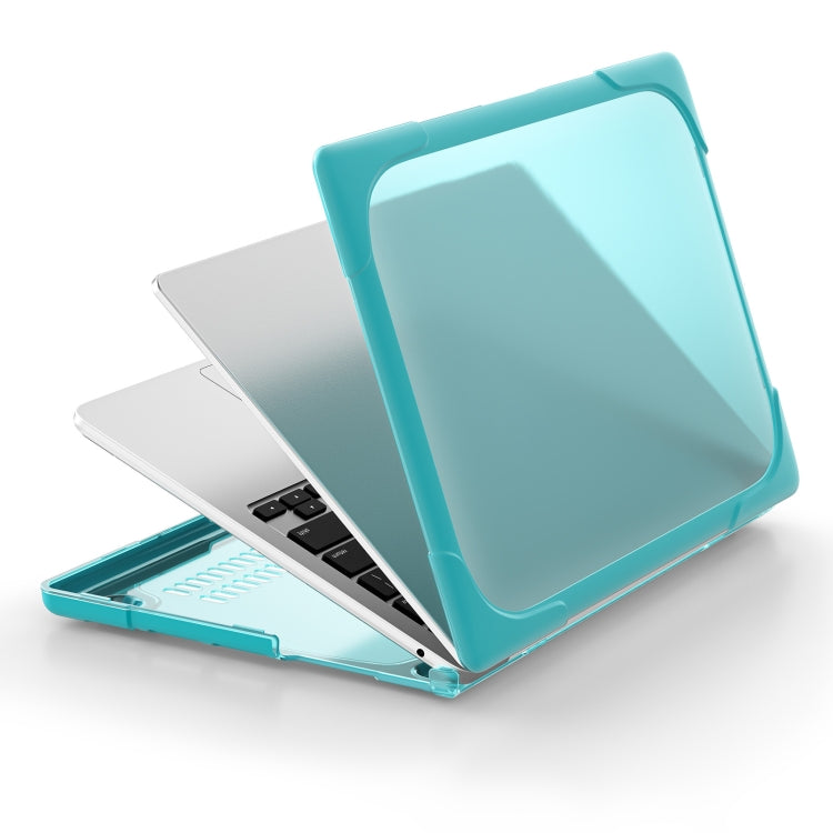 For MacBook Air 13.6 inch A2681 2022 TPU + PC Two-color Anti-fall Laptop Protective Case(Light Blue) - MacBook Air Cases by PMC Jewellery | Online Shopping South Africa | PMC Jewellery