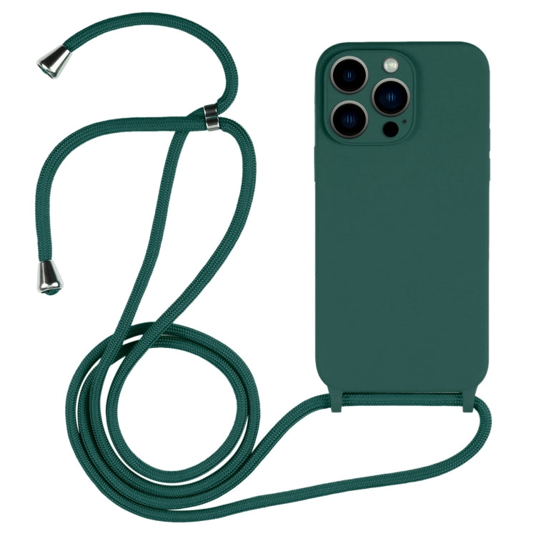 For iPhone 13 Pro Max Crossbody Lanyard Liquid Silicone Case(Clover Green) - free shipping - PMC TechLife - Order now!