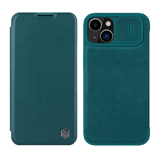 For iPhone 14 Plus  NILLKIN QIN Series Pro Leather Phone Case(Green) - iPhone 14 Plus Cases by NILLKIN | Online Shopping South Africa | PMC Jewellery | Buy Now Pay Later Mobicred