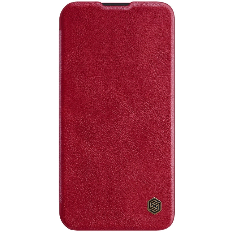 For iPhone 14 NILLKIN QIN Series Pro Crazy Horse Texture Leather Case(Red) - iPhone 14 Cases by NILLKIN | Online Shopping South Africa | PMC Jewellery