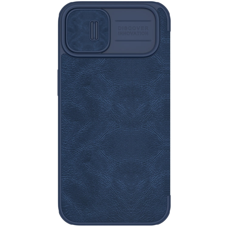 For iPhone 14 Plus  NILLKIN QIN Series Pro Crazy Horse Texture Leather Case(Blue) - iPhone 14 Plus Cases by NILLKIN | Online Shopping South Africa | PMC Jewellery