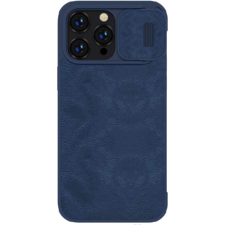 For iPhone 14 Pro NILLKIN QIN Series Pro Crazy Horse Texture Leather Case(Blue) - iPhone 14 Pro Cases by NILLKIN | Online Shopping South Africa | PMC Jewellery