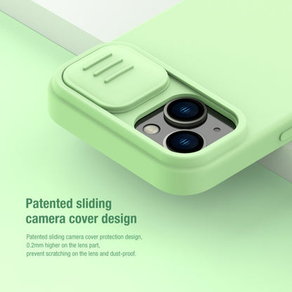 For iPhone 14 NILLKIN CamShield MagSafe Liquid Silicone Phone Case(Green) - iPhone 14 Cases by NILLKIN | Online Shopping South Africa | PMC Jewellery