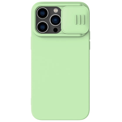 For iPhone 14 Pro NILLKIN CamShield MagSafe Liquid Silicone Phone Case(Green) - iPhone 14 Pro Cases by NILLKIN | Online Shopping South Africa | PMC Jewellery | Buy Now Pay Later Mobicred