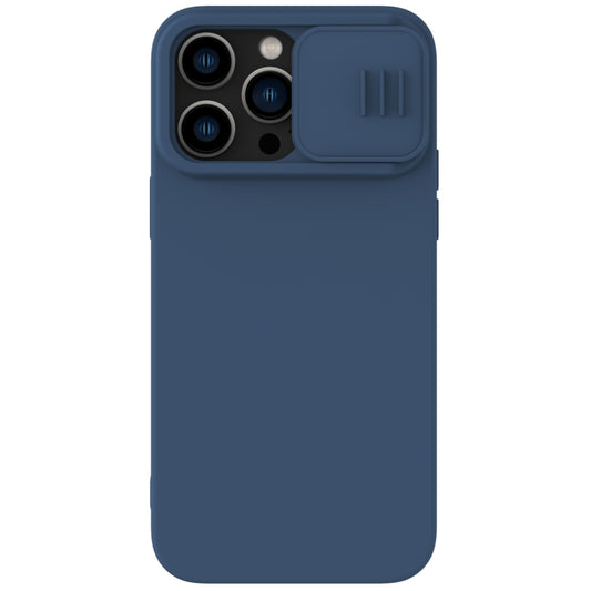 For iPhone 14 Pro Max NILLKIN CamShield Liquid Silicone Phone Case(Blue) - iPhone 14 Pro Max Cases by NILLKIN | Online Shopping South Africa | PMC Jewellery