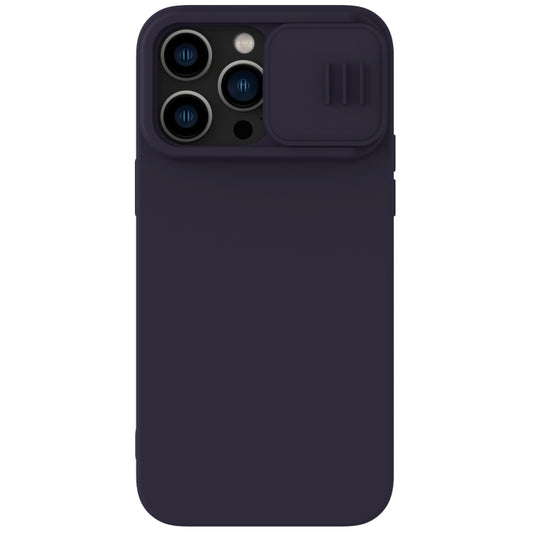 For iPhone 14 Pro Max NILLKIN CamShield Liquid Silicone Phone Case (Deep Purple) - iPhone 14 Pro Max Cases by NILLKIN | Online Shopping South Africa | PMC Jewellery | Buy Now Pay Later Mobicred