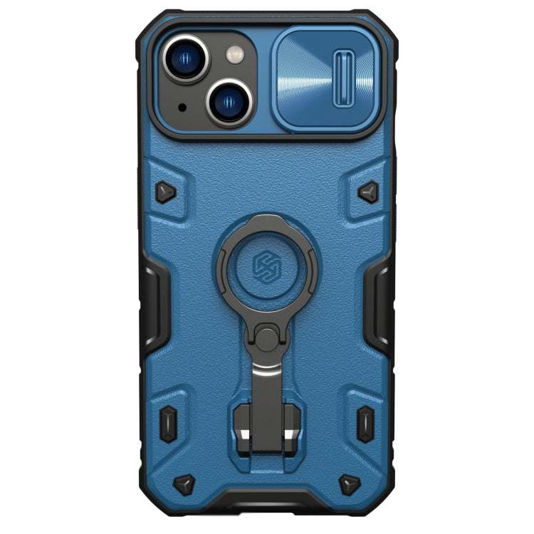 For iPhone 14 NILLKIN Shockproof CamShield Armor Protective Case(Blue) - iPhone 14 Cases by NILLKIN | Online Shopping South Africa | PMC Jewellery