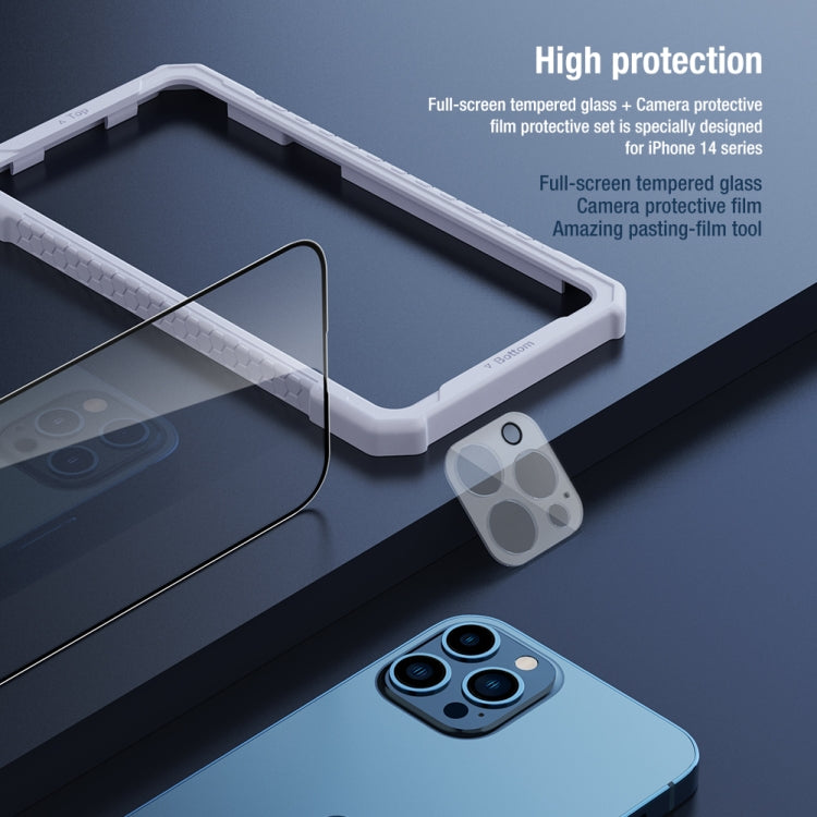 For iPhone 14 Pro NILLKIN 2 in 1 HD Full Screen Tempered Glass Film + Camera Protector Set - iPhone 14 Pro Tempered Glass by NILLKIN | Online Shopping South Africa | PMC Jewellery