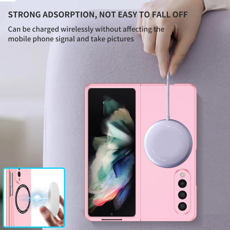 For Samsung Galaxy Z Fold3 5G Magsafe Magnetic Folding PC Phone Case(Pink) - Galaxy Phone Cases by PMC Jewellery | Online Shopping South Africa | PMC Jewellery