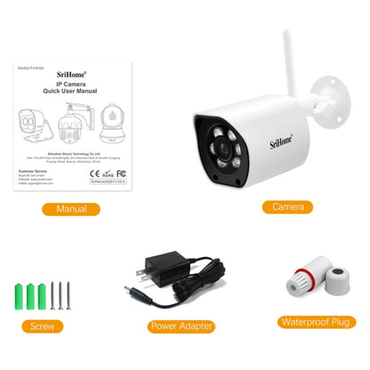 SriHome SH034C 4.0MP AI Humanoid Tracking WiFi Outdoor Surveillance Camera(AU Plug) - Bullet Camera by SriHome | Online Shopping South Africa | PMC Jewellery | Buy Now Pay Later Mobicred