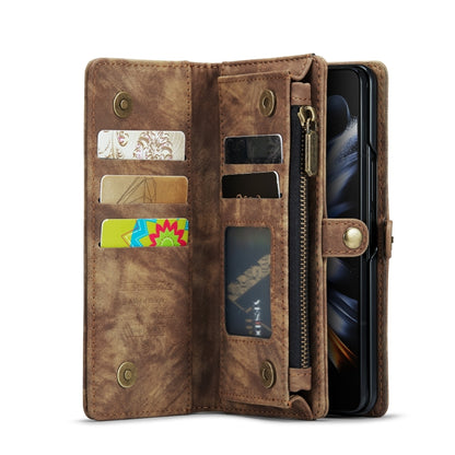 For Samsung Galaxy Z Fold4 CaseMe 008 Detachable Multifunctional Leather Phone Case(Brown) - Galaxy Phone Cases by CaseMe | Online Shopping South Africa | PMC Jewellery | Buy Now Pay Later Mobicred