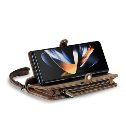 For Samsung Galaxy Z Fold4 CaseMe 008 Detachable Multifunctional Leather Phone Case(Brown) - Galaxy Phone Cases by CaseMe | Online Shopping South Africa | PMC Jewellery | Buy Now Pay Later Mobicred