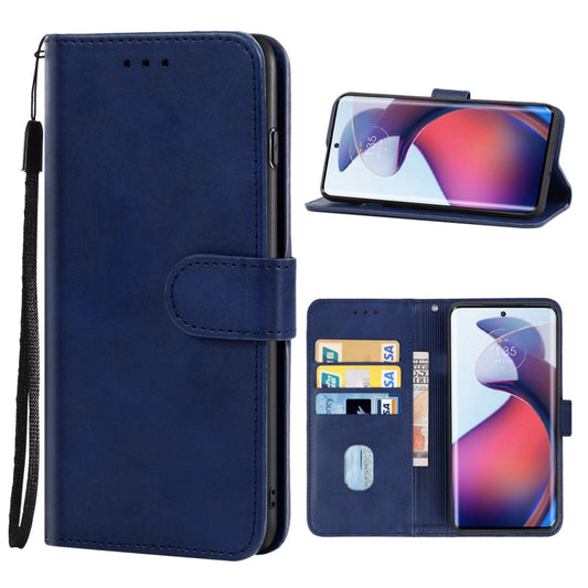 For Motorola Moto G72 Leather Phone Case(Blue) - Motorola Cases by PMC Jewellery | Online Shopping South Africa | PMC Jewellery