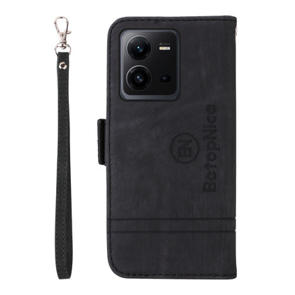 For vivo V25 / V25e 4G Global BETOPNICE Dual-side Buckle Leather Phone Case(Black) - vivo Cases by BETOPNICE | Online Shopping South Africa | PMC Jewellery