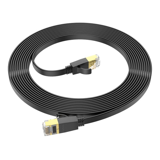 hoco US07 Category 6 Pure Copper Gigabit Flat Cable, Length:5m(Black) - Audio Optical Cables by hoco | Online Shopping South Africa | PMC Jewellery