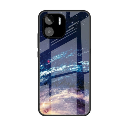 For Xiaomi Redmi A1 4G Colorful Painted Glass Phone Case(Starry Sky) - Xiaomi Cases by PMC Jewellery | Online Shopping South Africa | PMC Jewellery