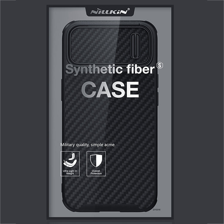 For iPhone 14 Pro NILLKIN Synthetic Fiber Camshield Magnetic Phone Case(Black) - iPhone 14 Pro Cases by NILLKIN | Online Shopping South Africa | PMC Jewellery