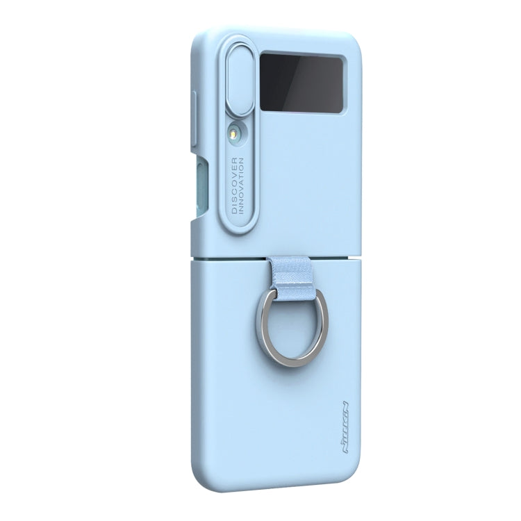 For Samsung Galaxy Z Flip4 5G NILLKIN CamShield Liquid Silicone + PC Full Coverage Case(Blue) - Galaxy Z Flip4 5G Cases by NILLKIN | Online Shopping South Africa | PMC Jewellery | Buy Now Pay Later Mobicred