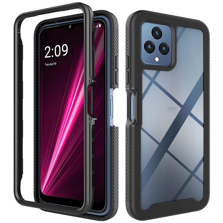 For T-Moblie Revvl 6 5G Starry Sky Solid Color Shockproof TPU Clear PC Phone Case(Black) - More Brand by PMC TechLife | Online Shopping South Africa | PMC TechLife