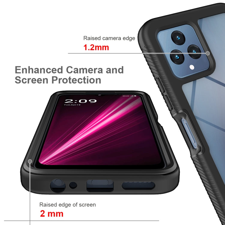 For T-Moblie Revvl 6 5G Starry Sky Solid Color Shockproof TPU Clear PC Phone Case(Black) - More Brand by PMC TechLife | Online Shopping South Africa | PMC TechLife