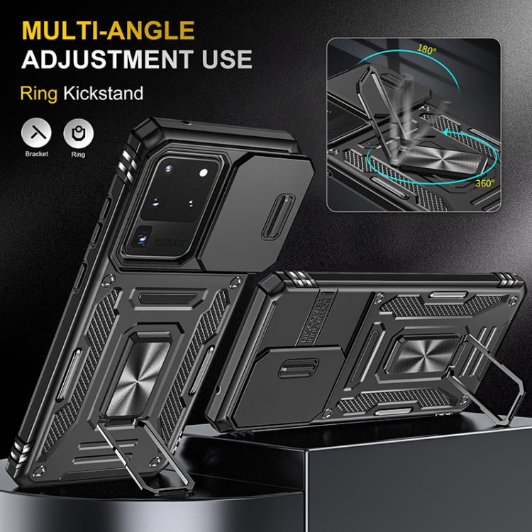 For Samsung Galaxy S20 Ultra Armor PC + TPU Camera Shield Phone Case(Black) - Galaxy Phone Cases by PMC TechLife | Online Shopping South Africa | PMC TechLife | Buy Now Pay Later Mobicred