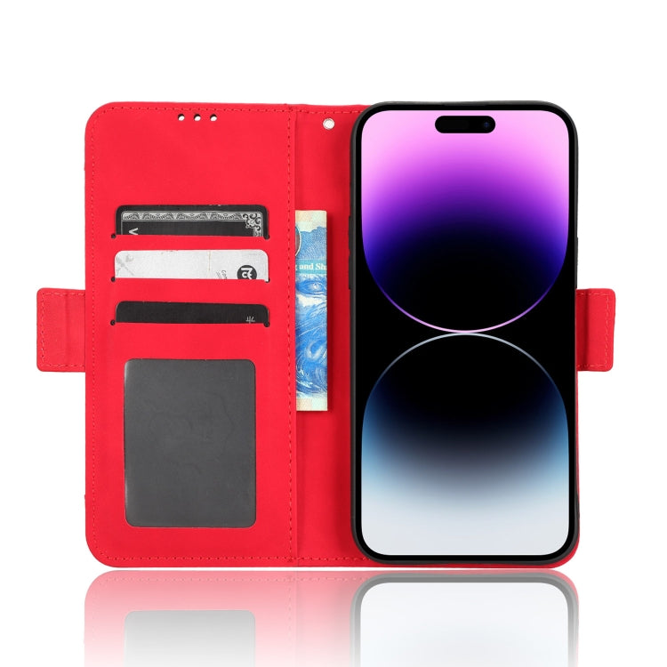 For iPhone 14 Pro Skin Feel Calf Texture Card Slots Leather Phone Case(Red) - free shipping - PMC TechLife - Order now!