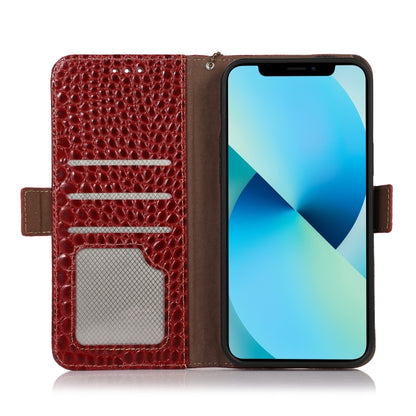 For Xiaomi Redmi A1+ Crocodile Top Layer Cowhide Leather Phone Case(Red) - Xiaomi Cases by PMC Jewellery | Online Shopping South Africa | PMC Jewellery