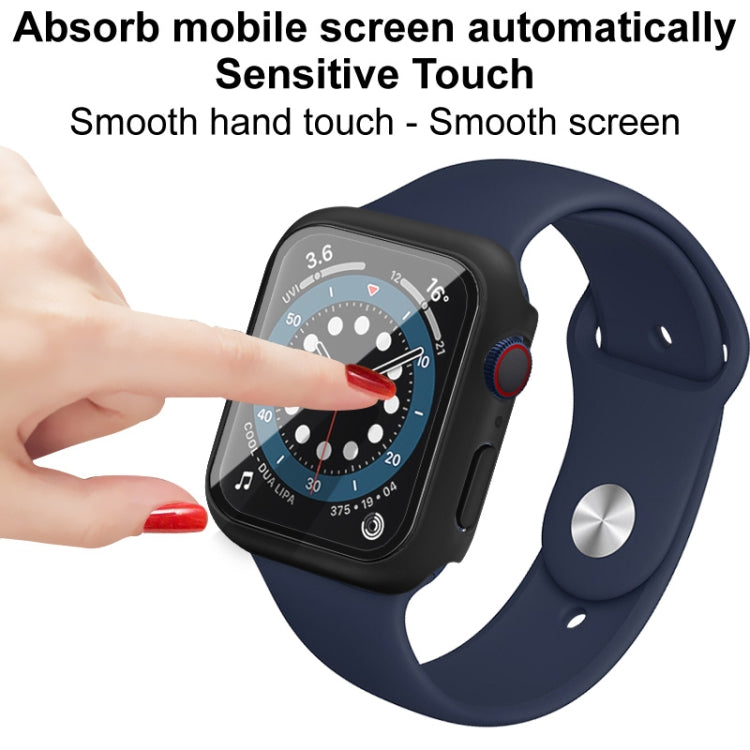 For Apple Watch SE 2023 40 mm / SE 2022 40mm imak PC Frame Case with Tempered Glass Film(Black) - Watch Cases by imak | Online Shopping South Africa | PMC TechLife | Buy Now Pay Later Mobicred