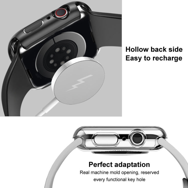 For Apple Watch SE 2023 40 mm / SE 2022 40mm imak PC Frame Case with Tempered Glass Film(Black) - Watch Cases by imak | Online Shopping South Africa | PMC TechLife | Buy Now Pay Later Mobicred