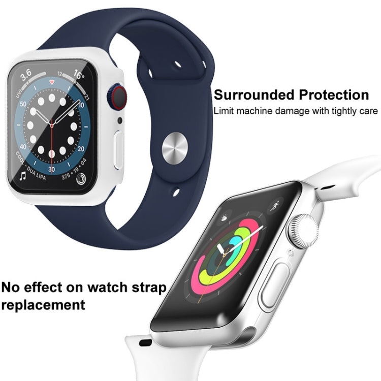 For Apple Watch SE 2023 40 mm / SE 2022 40mm imak PC Frame Case with Tempered Glass Film(Black) - Watch Cases by imak | Online Shopping South Africa | PMC TechLife | Buy Now Pay Later Mobicred