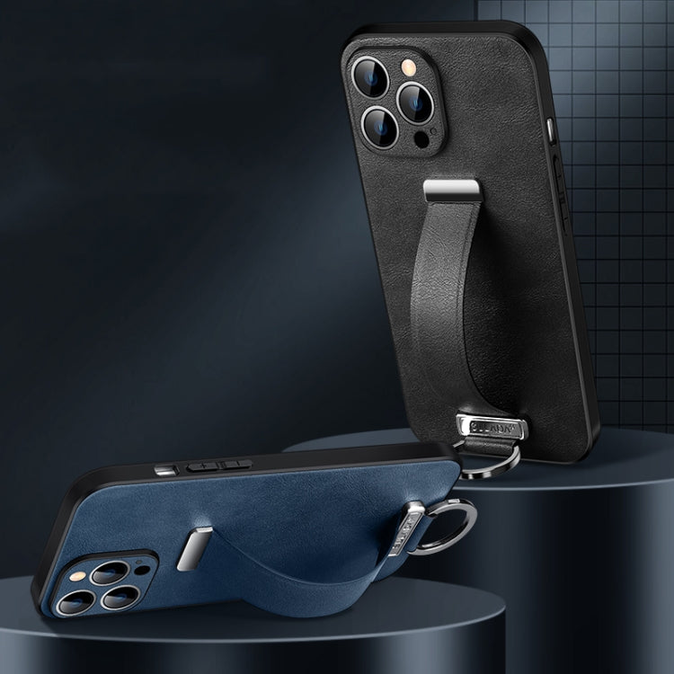 For iPhone 14 Plus SULADA Cool Series PC + Leather Texture Skin Feel Phone Case(Blue) - iPhone 14 Plus Cases by SULADA | Online Shopping South Africa | PMC TechLife | Buy Now Pay Later Mobicred