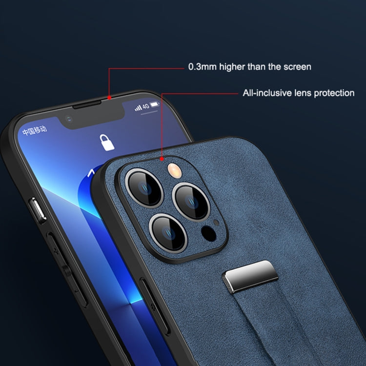 For iPhone 14 Plus SULADA Cool Series PC + Leather Texture Skin Feel Phone Case(Blue) - iPhone 14 Plus Cases by SULADA | Online Shopping South Africa | PMC TechLife | Buy Now Pay Later Mobicred
