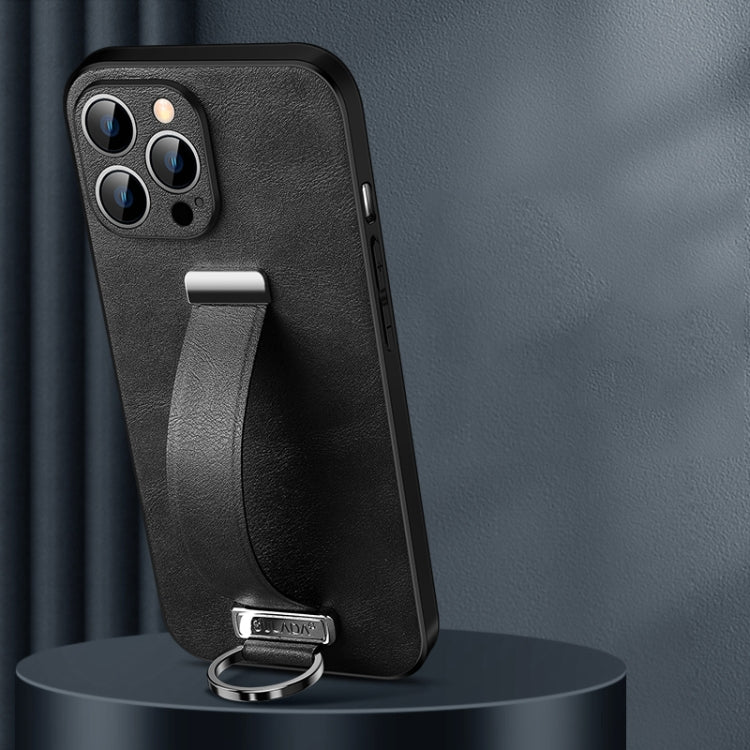 For iPhone 14 Pro SULADA Cool Series PC + Leather Texture Skin Feel Phone Case(Black) - iPhone 14 Pro Cases by SULADA | Online Shopping South Africa | PMC TechLife | Buy Now Pay Later Mobicred