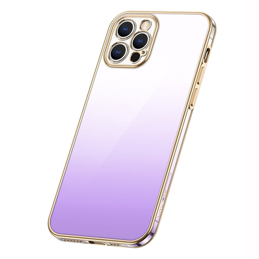 For iPhone 14 Pro Max SULADA Iridescence Series Plating Transparent Gradient Phone Case(Purple) - iPhone 14 Pro Max Cases by SULADA | Online Shopping South Africa | PMC Jewellery | Buy Now Pay Later Mobicred