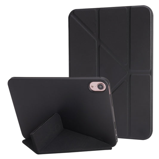 For iPad 2025 / 2022 Millet Texture PU + Silicone 3-folding Leather Tablet Case(Black) - iPad 2025 / 2022 Cases by PMC Jewellery | Online Shopping South Africa | PMC Jewellery | Buy Now Pay Later Mobicred