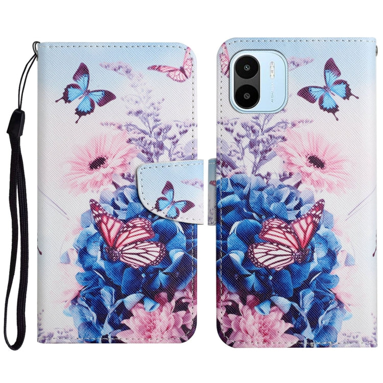For Xiaomi Redmi A1 Colored Drawing Pattern Leather Phone Case(Purple Butterfly) - free shipping - PMC TechLife - Order now!