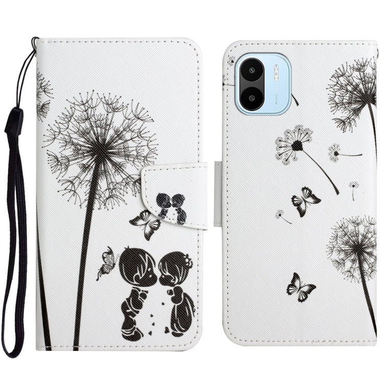 For Xiaomi Redmi A1 Colored Drawing Pattern Leather Phone Case(Dandelion) - Xiaomi Cases by PMC Jewellery | Online Shopping South Africa | PMC Jewellery