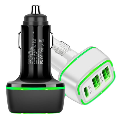 ACC-178 30W Dual USB+USB-C/Type-C Fast Charge Car Charger(Black) - Car Charger by PMC Jewellery | Online Shopping South Africa | PMC Jewellery