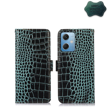 For Xiaomi Redmi Note 12 China Crocodile Top Layer Cowhide Leather Phone Case(Green) - Note 12 Cases by PMC Jewellery | Online Shopping South Africa | PMC Jewellery