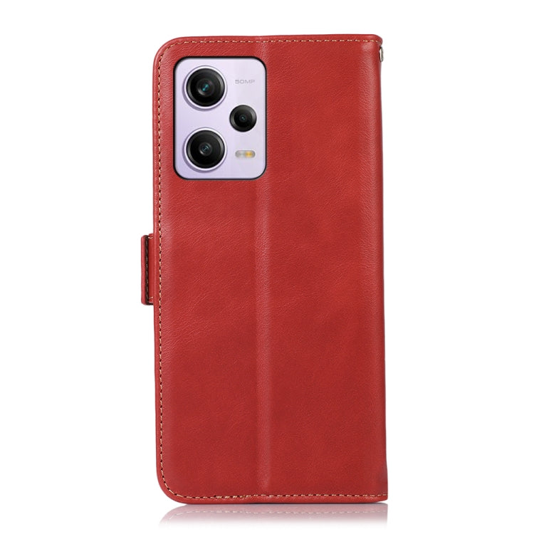 For Xiaomi Redmi Note 12 Pro 5G China Crazy Horse Top Layer Cowhide Leather Phone Case(Red) - Note 12 Pro Cases by PMC Jewellery | Online Shopping South Africa | PMC Jewellery