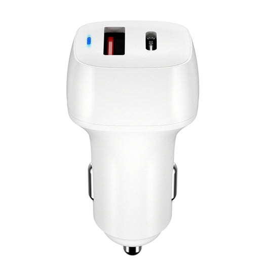 ACC-578 33W USB-C/Type-C+USB Fast Charge Car Charger(White) - Car Charger by PMC Jewellery | Online Shopping South Africa | PMC Jewellery