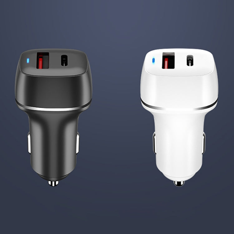 ACC-579 53W USB+ Dual USB-C/Type-C Fast Charge Car Charger(White) - Car Charger by PMC Jewellery | Online Shopping South Africa | PMC Jewellery