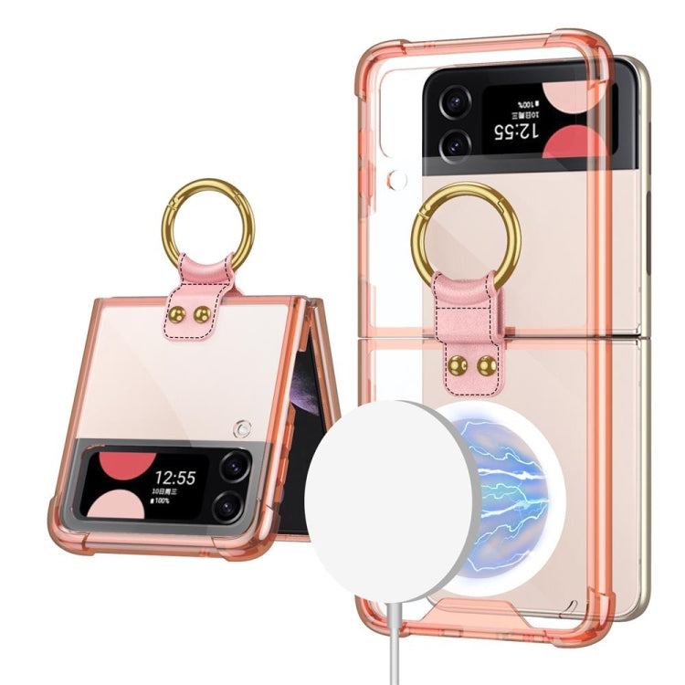 For Samsung Galaxy Z Flip3 5G GKK MagSafe Airbag Shockproof Phone Case with Ring Holder(Pink) - Galaxy Phone Cases by GKK | Online Shopping South Africa | PMC Jewellery